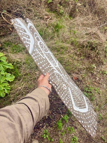 Extreem zeldzaam oud schild tegen ziekte uit Wares Village -