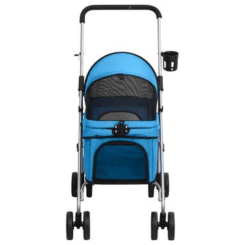 vidaXL Hondenwagen inklapbaar 76x50x100 cm oxford stof blauw, Dieren en Toebehoren, Verzenden, Nieuw