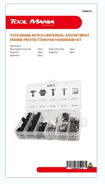 TM 60 Delige Assortiment carrosserie clips, Schroeven voor, Verzenden