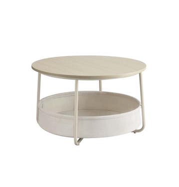 VASAGLE ronde Salontafel met opbergbak – diameter 75 cm -, Huis en Inrichting, Tafels | Salontafels, Verzenden, Nieuw
