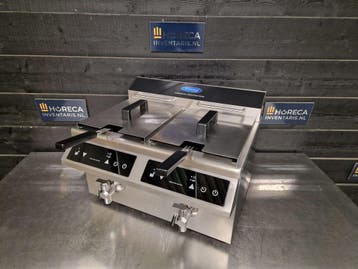 Friteuse | Maxima | inductie | met tapkraan | 2x8 L | 230V |, Nieuw in verpakking, Fornuis, Frituur en Grillen