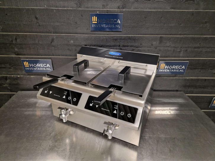 Friteuse | Maxima | inductie | met Tapkraan | 2x8 L | 230V |, Articles professionnels, Horeca | Équipement de cuisine