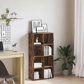 vidaXL Boekenkast 66x30x130 cm bewerkt hout gerookt, Verzenden, Nieuw