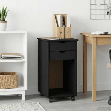 vidaXL Rollende kast 34 x 39 x 65,5 cm Massief grenenhout, Verzenden