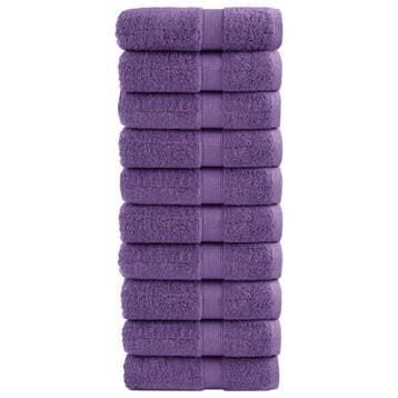 vidaXL Premium washandjes SOLUND 10 stuks paars 30x30 cm 600, Huis en Inrichting, Verzenden, Nieuw