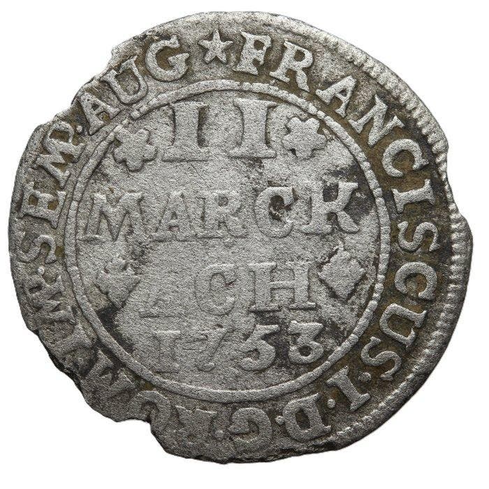 Germany, Free imperial city of Aachen 2 Mark 1753 (Zonder, Timbres & Monnaies, Monnaies | Europe | Monnaies non-euro