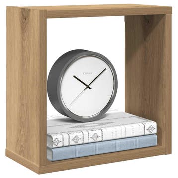 vidaXL Wandschappen kubus 2st 30x15x30cm bewerkt hout, Verzenden, Nieuw