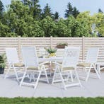 vidaXL Stoelkussens 6 st 40x40x7 cm oxford stof beige, Verzenden, Nieuw