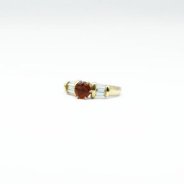 Bague - 14 carats Or jaune Citrine - Diamant, Bijoux, Sacs & Beauté, Bagues