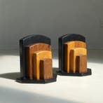 Serre-livres (2) - n° 12 - Bois - Porte-livres modernistes
