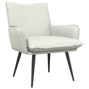 vidaXL Fauteuil Wit Kunstleer, Huis en Inrichting, Verzenden, Nieuw