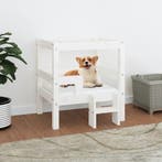 vidaXL Hondenmand 55,5x53,5x60 cm massief grenenhout wit, Dieren en Toebehoren, Honden-accessoires, Verzenden, Nieuw