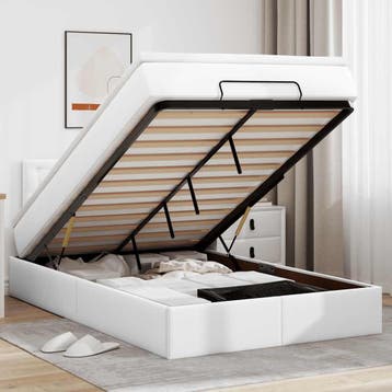 vidaXL Ottoman bed met matrassen en LEDs 120x200cm, Verzenden