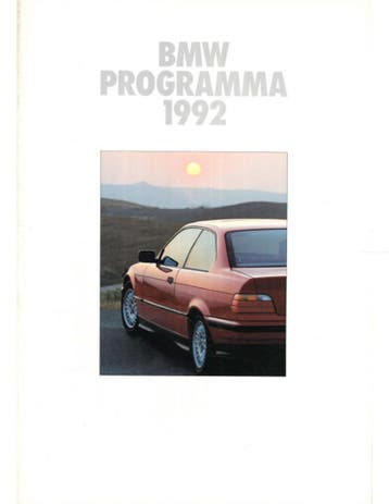 1992 BMW PROGRAMMA BROCHURE NEDERLANDS, Boeken, Nieuw