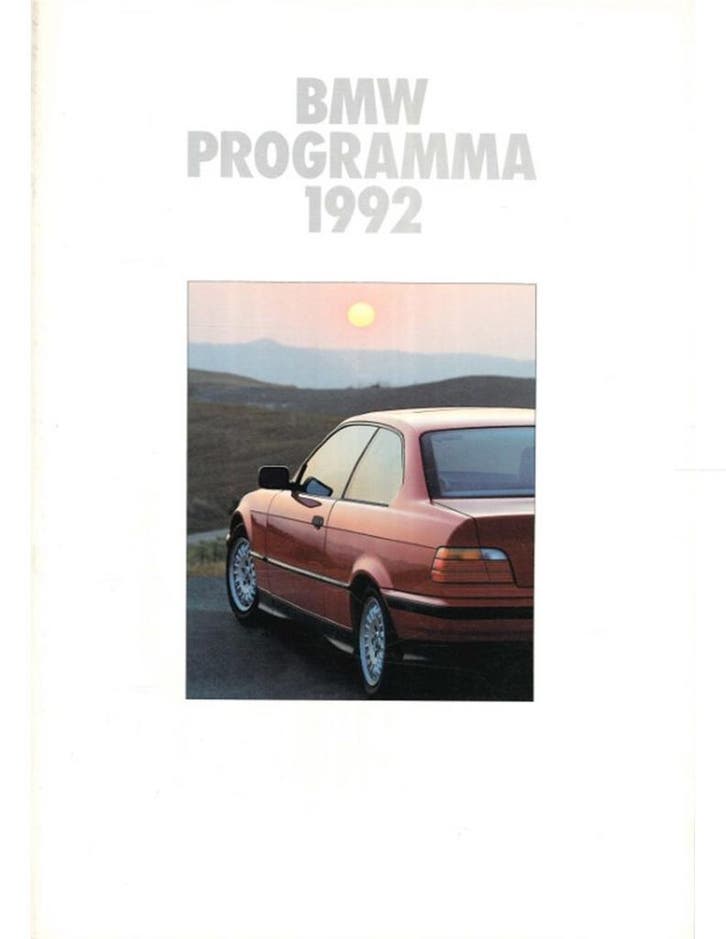 1992 BMW PROGRAMMA BROCHURE NEDERLANDS, Boeken, Auto's | Folders en Tijdschriften