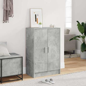 vidaXL Schoenenkasten 60 x 35 x 92 cm Betongrijs Schoenen, Verzenden