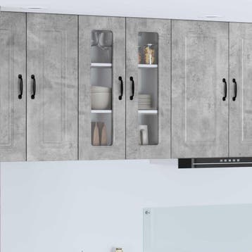 vidaXL Vaatwasserpaneel Kalmar Beton Grijs 60 x 31 x 80 cm, Verzenden
