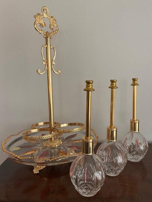 Vetri artistici decorati - Tafelservies - Glas, Verguld, Antiek en Kunst, Antiek | Meubels | Tafels