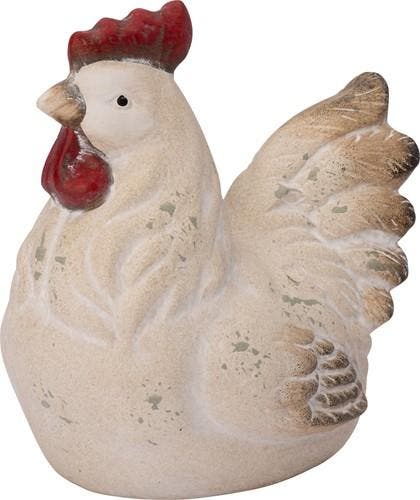 Haan keramiek 12.6x9.3x12 cm per stuk, Huis en Inrichting, Woonaccessoires | Kunstplanten en Kunstbloemen, Nieuw