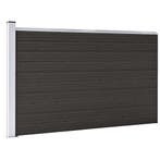 vidaXL Schuttingpaneel 175x105 cm HKC zwart, Verzenden, Nieuw