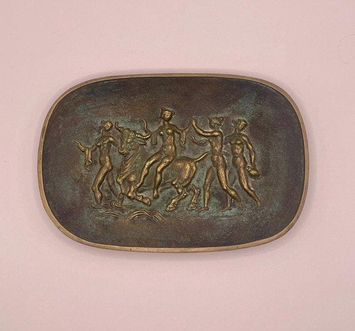 Schaal - Brons - Europa en de stier, Antiek en Kunst, Curiosa en Brocante