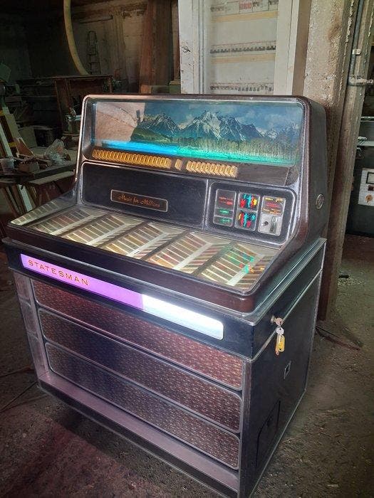 Wurlitzer - Statesman Jukebox, Antiquités & Art, Antiquités | Assiettes décoratives & Carrelages