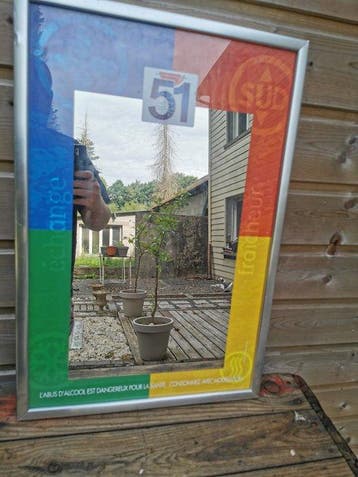 Pastis 51 - Ricard - Enseigne publicitaire - Verre