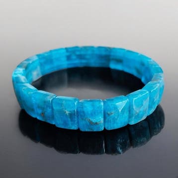Blauwe apatiet-armband van zeer mooie kwaliteit, zonder