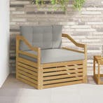vidaXL Buitensofa Wit en Lichtgrijs, Verzenden, Nieuw