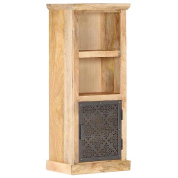 vidaXL Hoge kast met deur 45x32x110 cm massief mangohout, Verzenden, Nieuw
