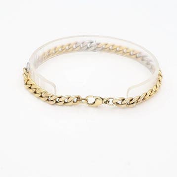 Armband - 8 karaat Geel goud, Witgoud Diamant (Natuurlijk), Handtassen en Accessoires, Armbanden, Nieuw