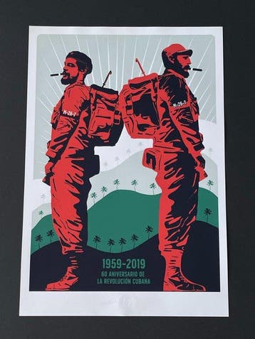 Solano (1971). - Ché Guevara y Fidel Castro en Sierra
