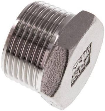 Plug R1'' RVS met Buitenzeskant 16bar, Verzenden