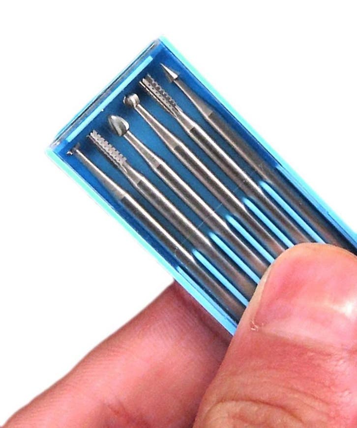Set van 6 HSS mini freesjes, 0.9x40 mm, 2.35 mm schacht, Bricolage & Construction, Outillage | Autres Machines, Envoi