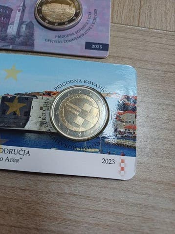 Kroatië. 2 Euro 2023/2025 (2 coincards) (Zonder, Postzegels en Munten