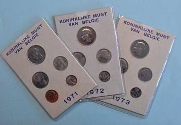 België. Boudewijn I. Set Sets 1970 , 1971 en 1972 Frans en