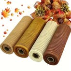 Decomesh metallic set goud en crèmetinten 26 cm rol 9 meter, Nieuw