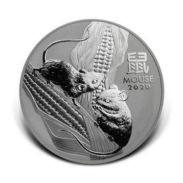 1 kilo zilveren Lunar munt Year of the Mouse 2020