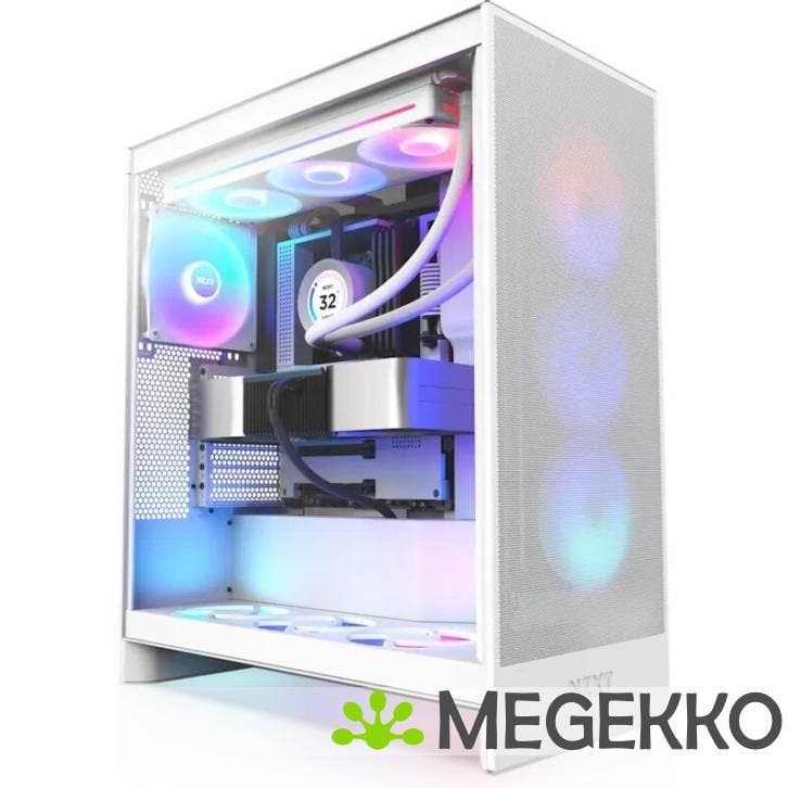 NZXT H7 Flow RGB White 2024, Computers en Software, Computerbehuizingen, Nieuw, Verzenden