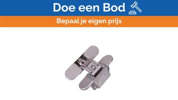Bieden: Wurth blind deurscharnier chroom satijn, Ophalen of Verzenden, Nieuw