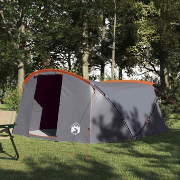 vidaXL Tunneltent voor 4 Personen Grijs en Oranje 318 x 275, Verzenden, Nieuw