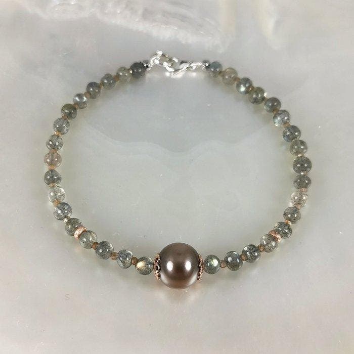 Zonder minimumprijs - Armband Zilver Parel - Gemengde, Handtassen en Accessoires, Armbanden