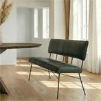 Leren eetkamerbank Solid - Toledo Verde (donkergroen) -, Huis en Inrichting, Stoelen, Ophalen of Verzenden, Nieuw, Overige kleuren