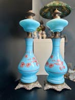 Olielamp (2) - Opaline glas - Verzamelbare olielampen