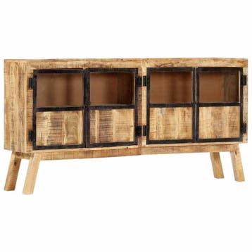 vidaXL Dressoir 160x30x80 cm massief ruw mangohout bruin en, Verzenden, Nieuw