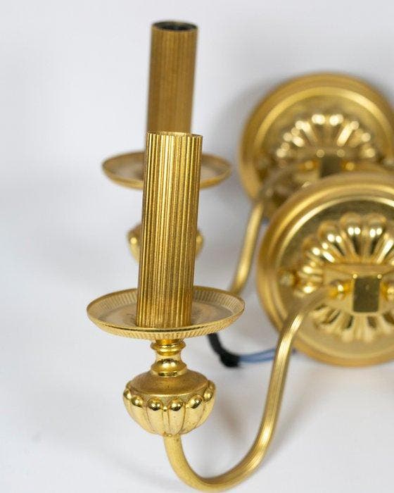 Gaetano Sciolari - Wandkandelaar (2) - gouden messing, Antiek en Kunst, Antiek | Verlichting