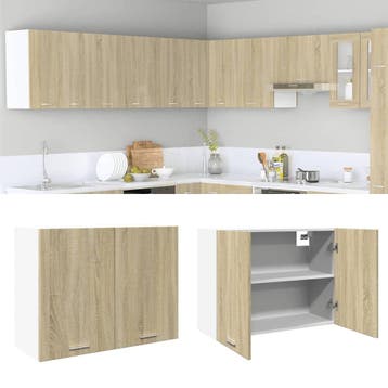 vidaXL Bovenkast Lyon 80x31x60 cm bewerkt hout sonoma, Verzenden, Nieuw