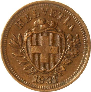 Suisse. Lot van 9 verschillende 1, 2, 5, 10 & 20 Rappen 1850
