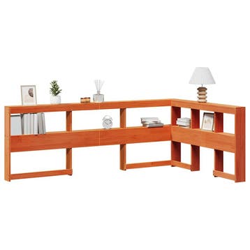 vidaXL Boekenkast Hoofdeinde L-vormig 120 cm grenenhout, Verzenden, Nieuw