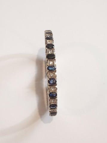 Armband - 18 karaat Zilver, Geel goud - 20.00ct. tw. Saffier, Nieuw